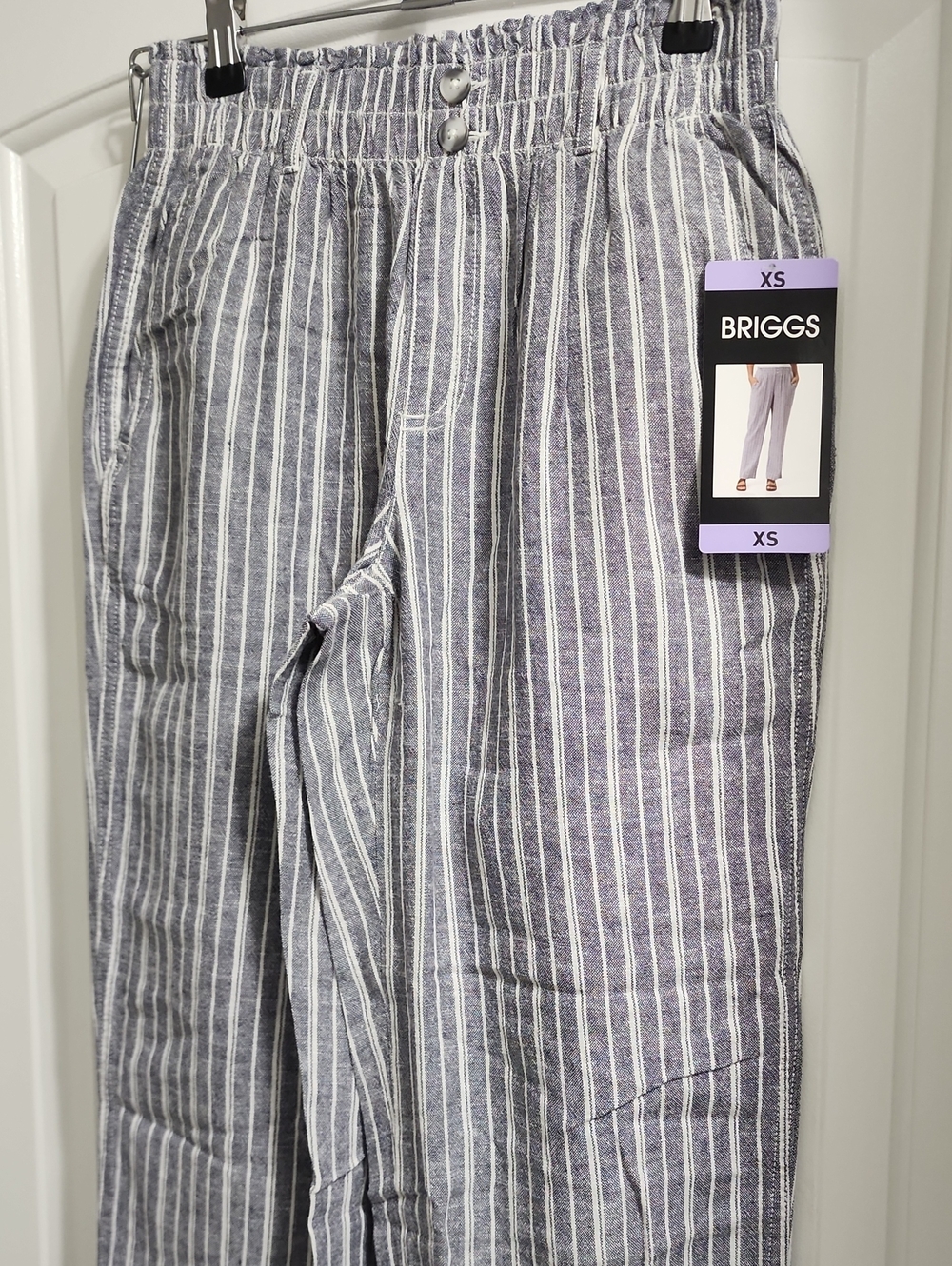 Briggs Pants Blue & White Stripped XS